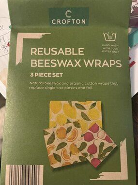 NEW Reusable Beeswax Food/Storage Wraps